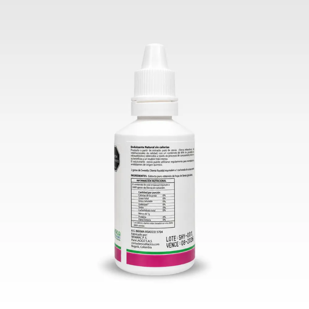 Sweetty - endulzante natrual - Stevia - Lacico- 30ml13.webp